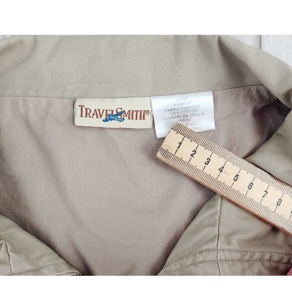 TravelSmith Fishing Hiking Vest Men's XL Snap Pockets Outdoor Zip Safari Utility - Picture 4 of 8